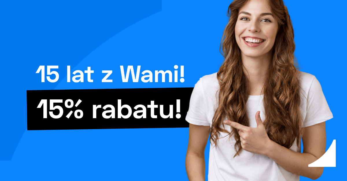 Świętuj z nami 15-lecie istnienia i otrzymaj 15% zniżki na stronę!