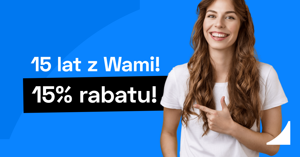 Świętuj z nami 15-lecie istnienia i otrzymaj 15% zniżki na stronę! 